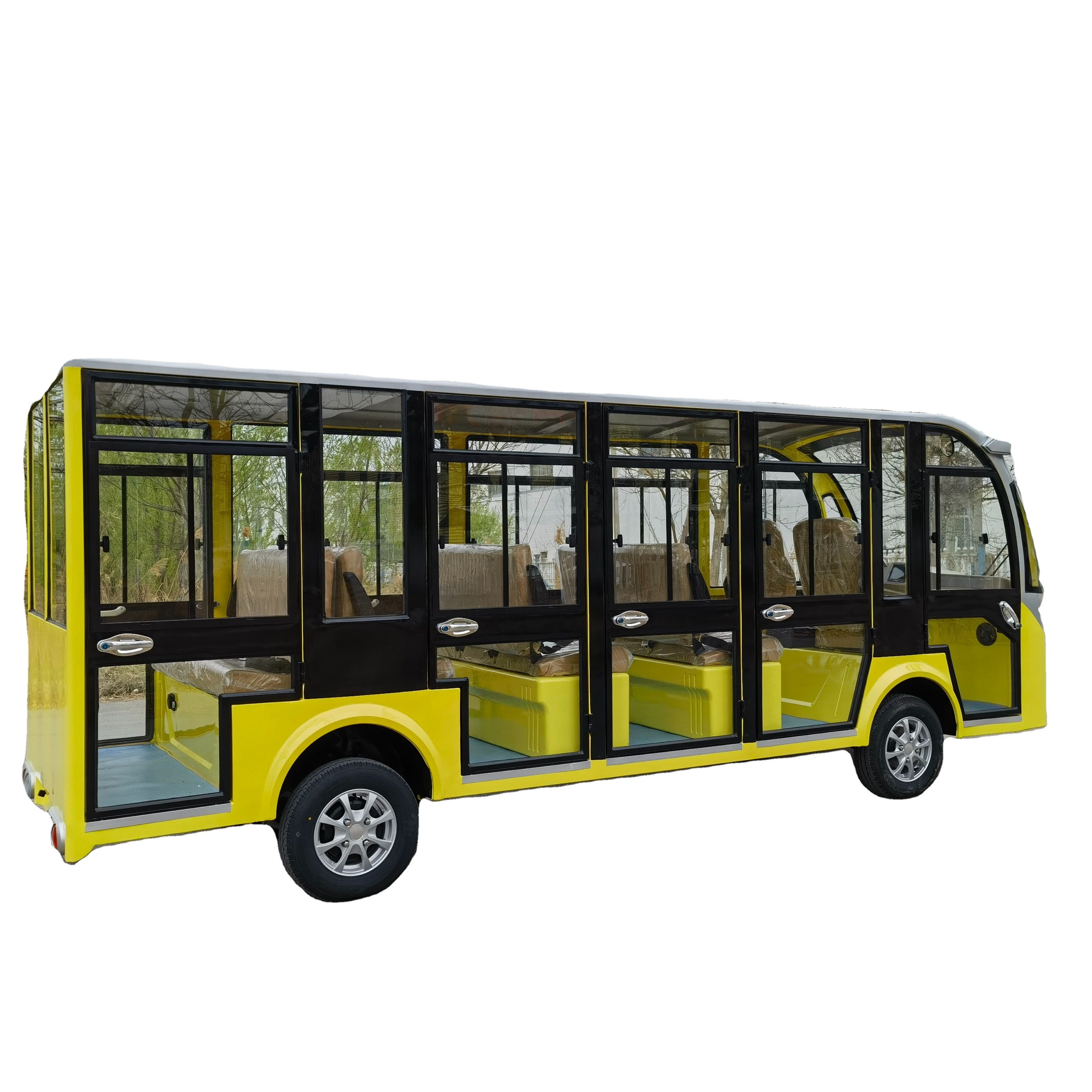 14-Seater Mini Electric Sightseeing Tourist Shuttle Bus Made in China
